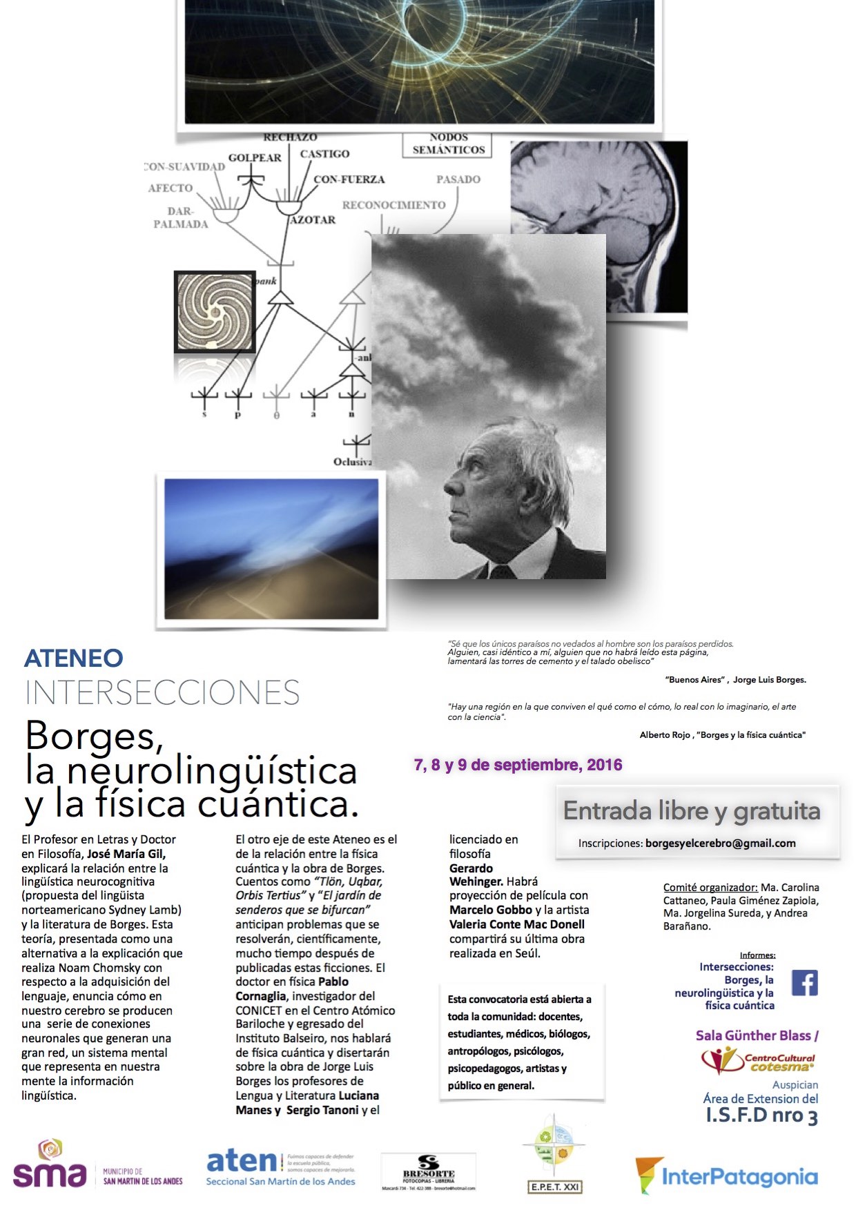 Afiche Borges y la física cuántica